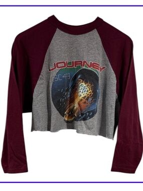 Journey Graphic Raglan Crop Top xl cotton poly blend 2005 vintage